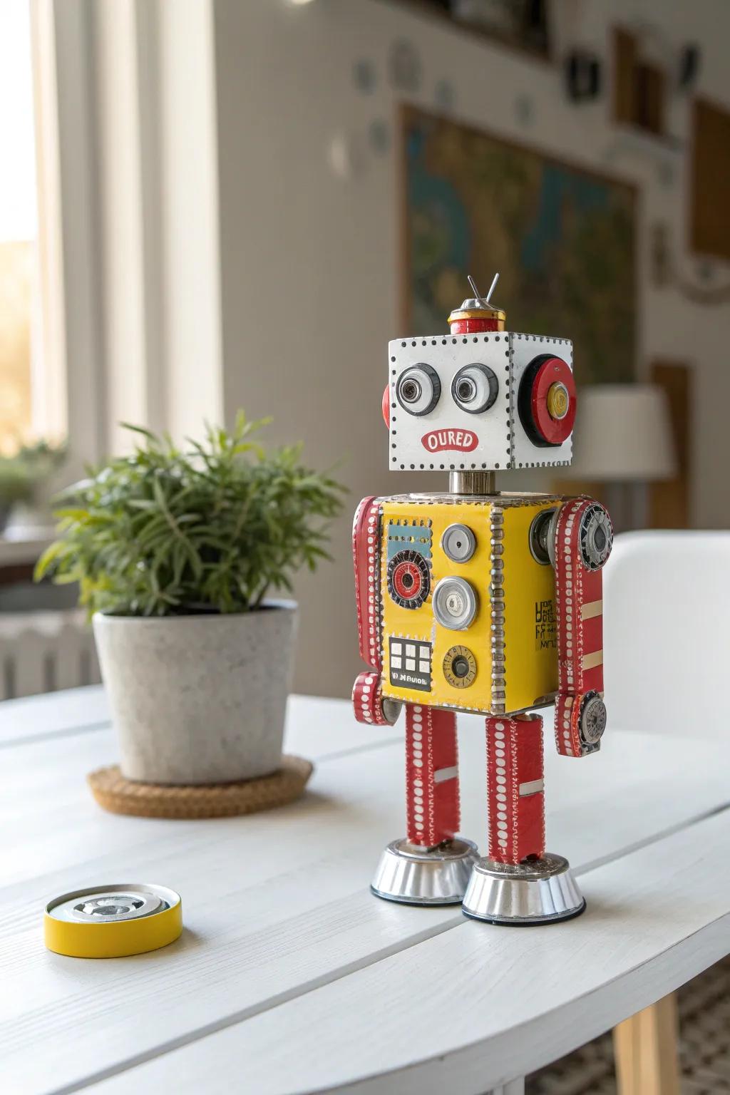 Transform everyday materials into vibrant creations with this eco-friendly automaton craft!