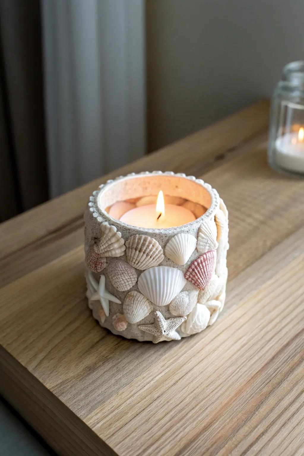 Convey the serene splendor of the coast to your abode through these elegant shell-adorned candle stands. 🌊✨ #CoastalVibes #MinimalistDecor