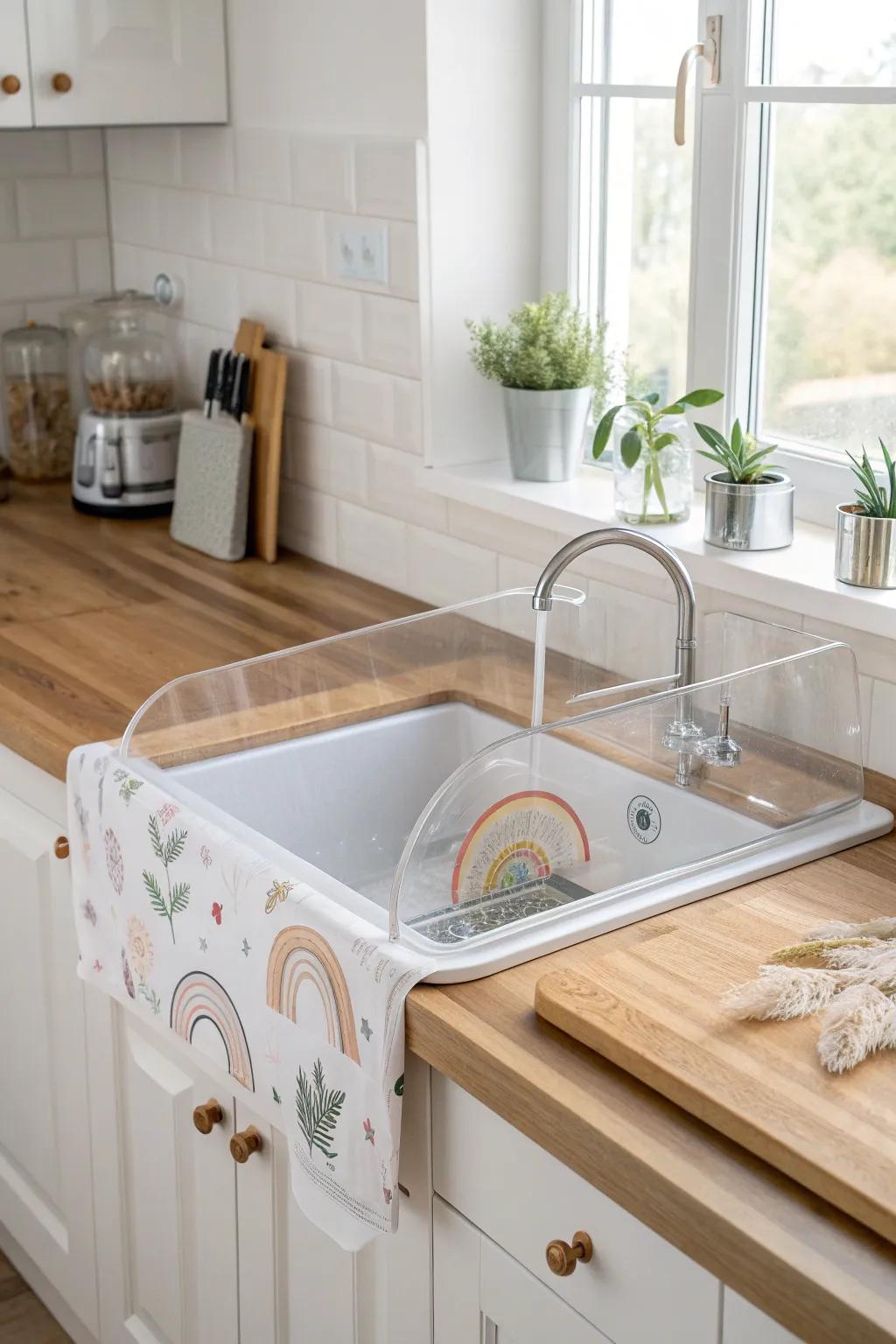 Enhance your kitchen's allure with a DIY acrylic splash guard – where simplicity harmonizes with personal style.