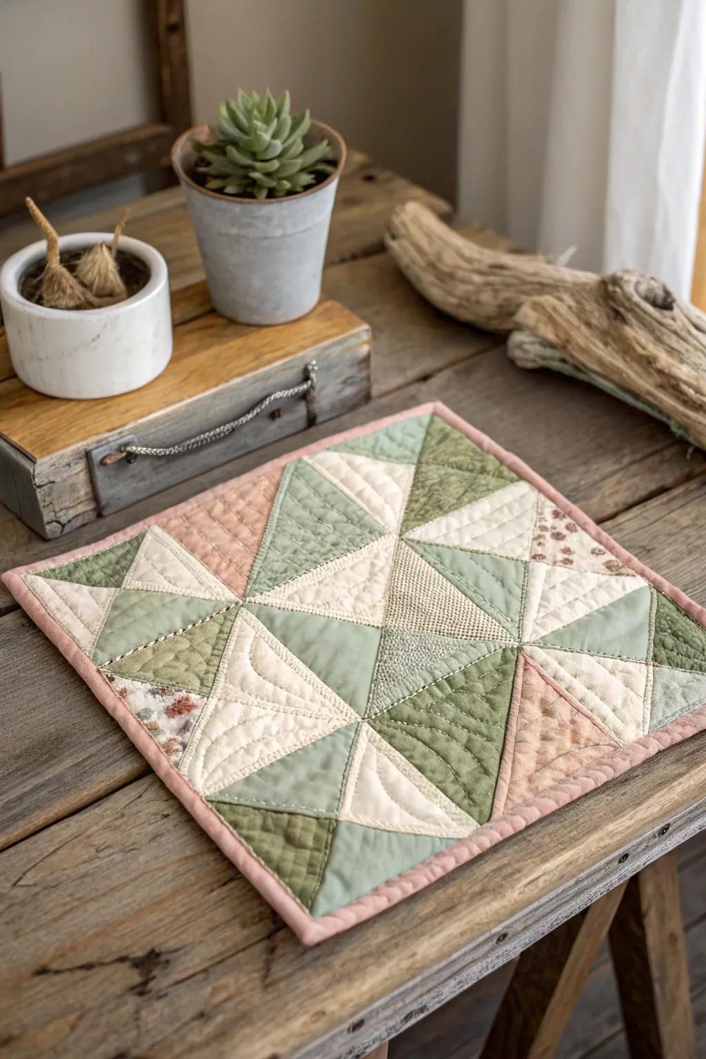 Convert everyday temperatures into a tapestry of memories through handcrafted quilt blocks.