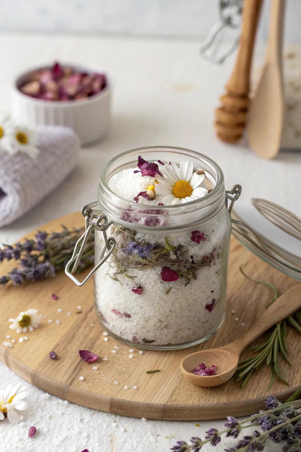Made with meticulousness, these botanical infusion soaks encapsulate relaxation within a jar.