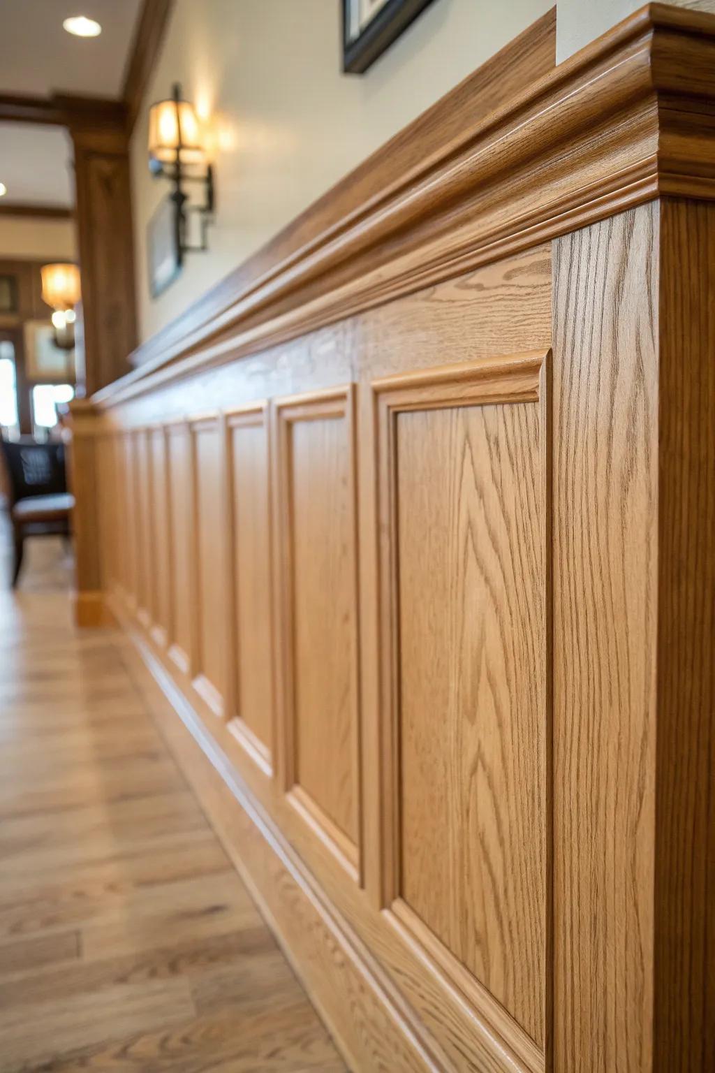 Elevate your dwelling with the enduring charm of expertly fashioned tongue and groove dado rails.