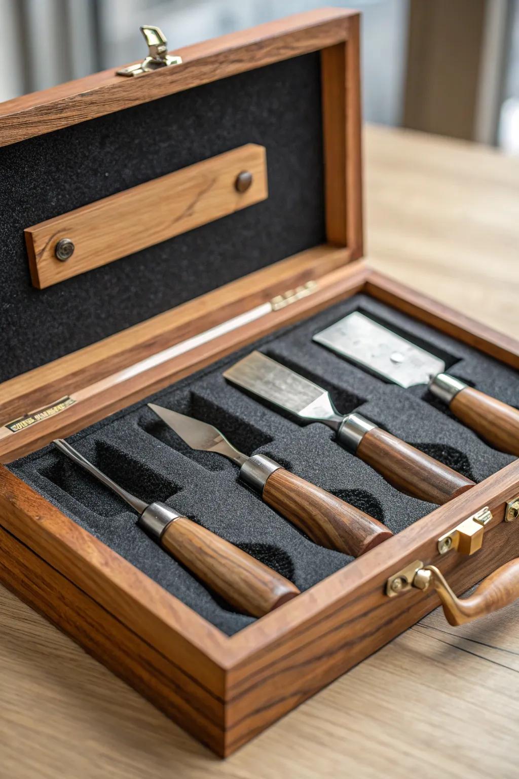 Elevate your tool storage with a custom-crafted chest, where every hand tool finds its perfect place.