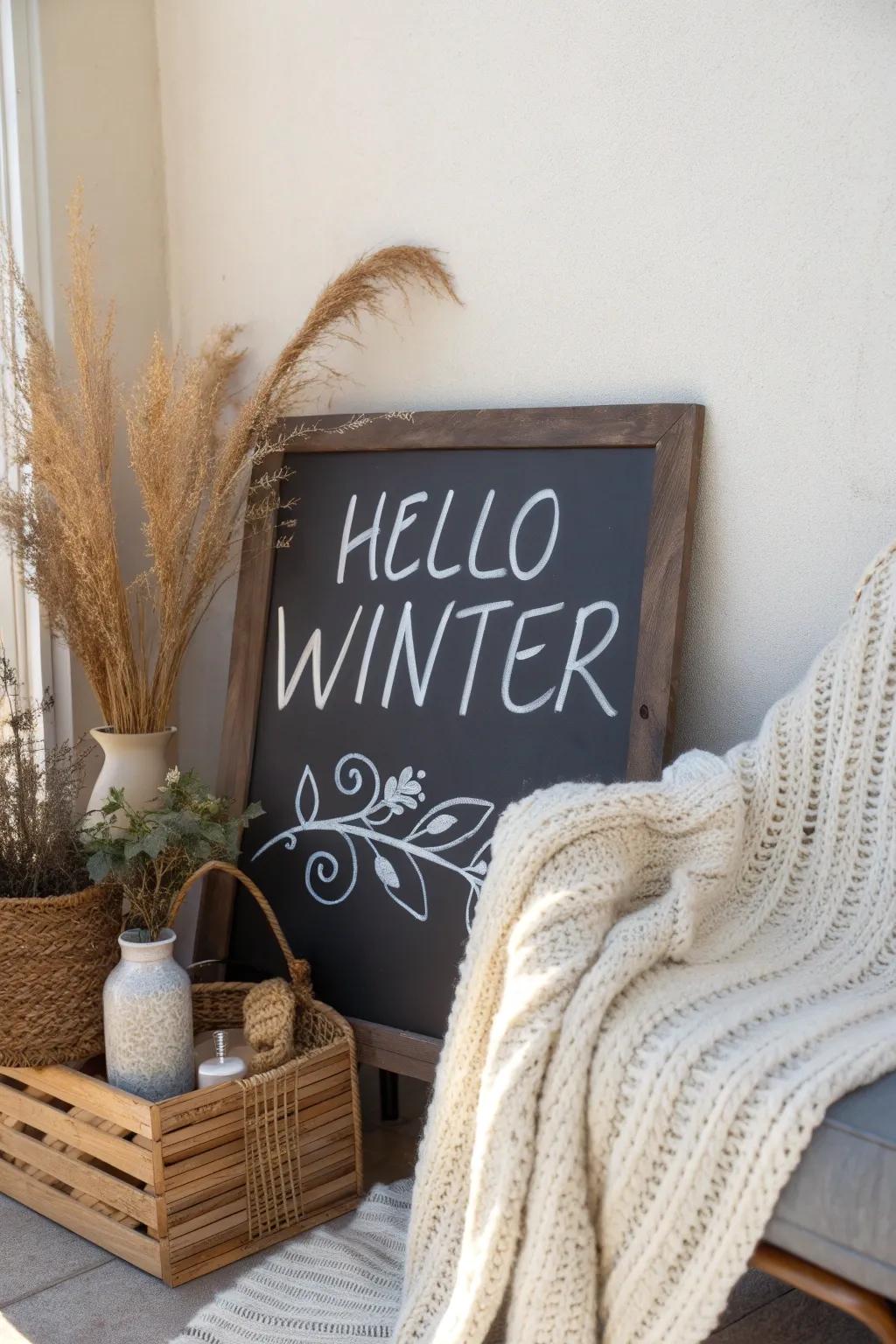 Greet the period through a cordial 'Winter Greetings' upon your drawing board, interweaving elegance and simplicity.