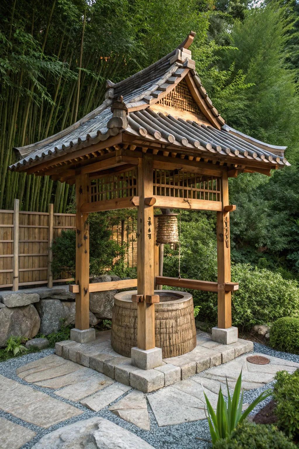 Enhance your garden with a refined small shrine roof, where expert craftsmanship meets serenity.