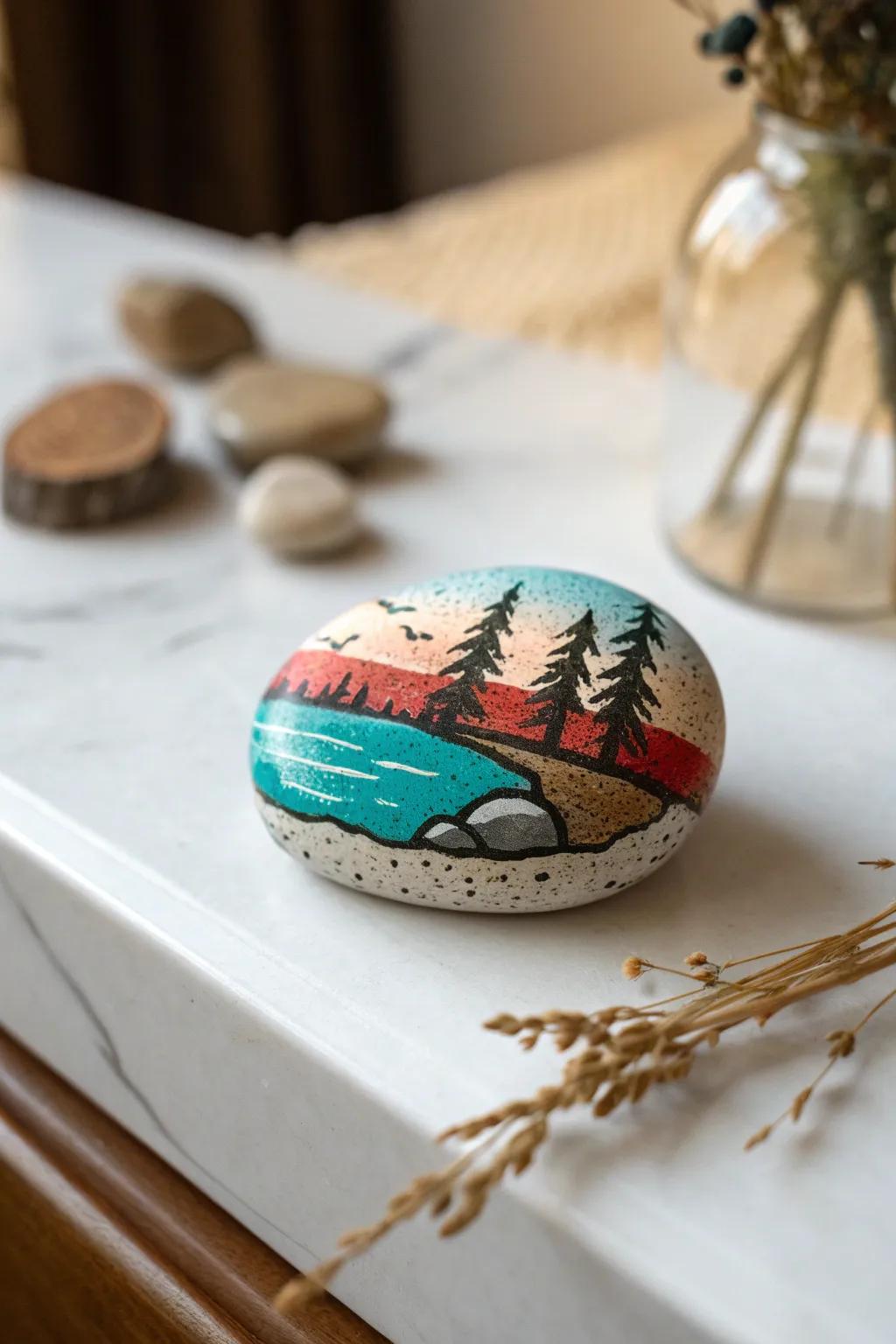 Redesign nature's canvas with an artistic touch: Uncover the allure of painted stone walkways.