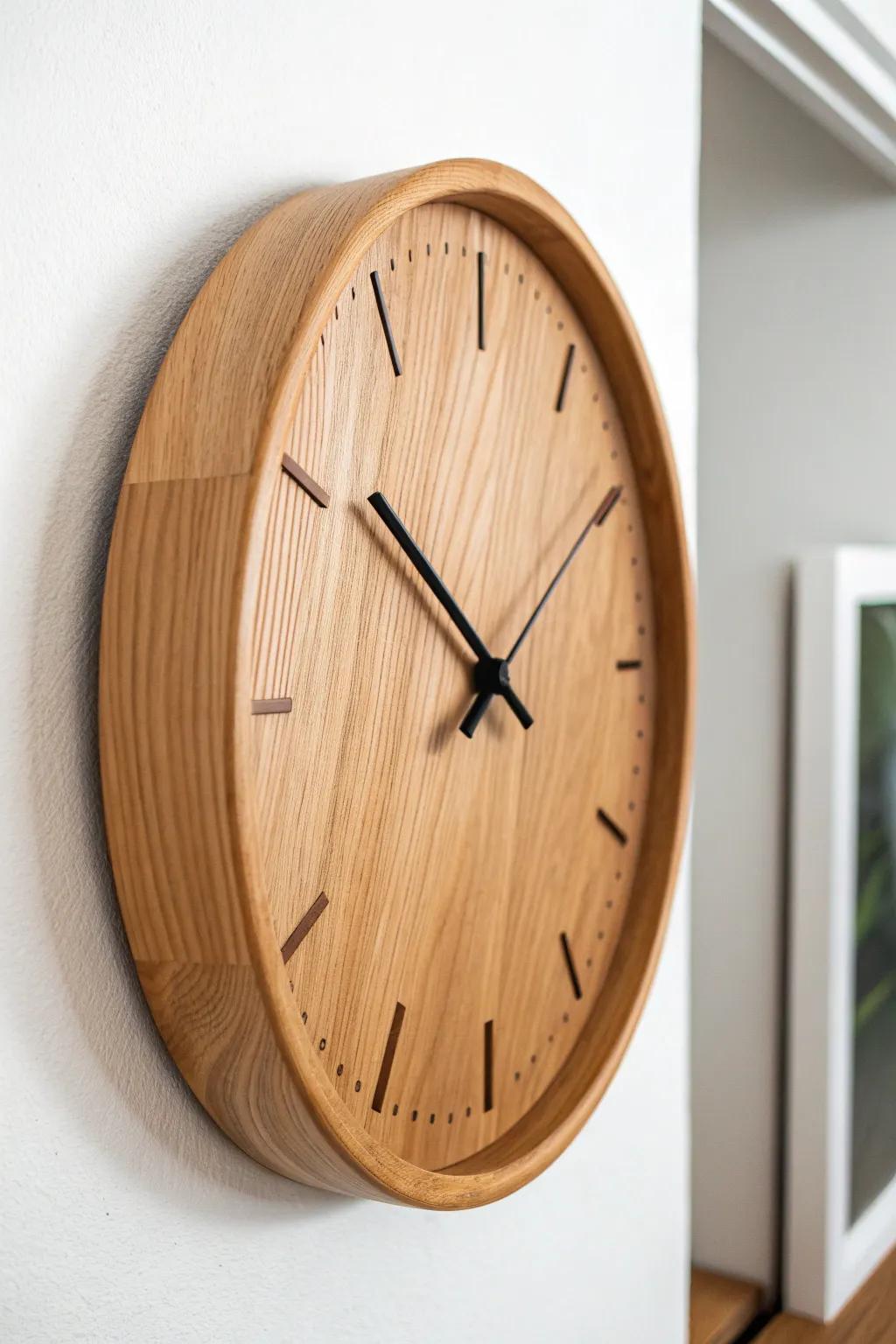Elegance through Minimalism: An Understated Timber Clock that Defines Contemporary Craftsmanship.