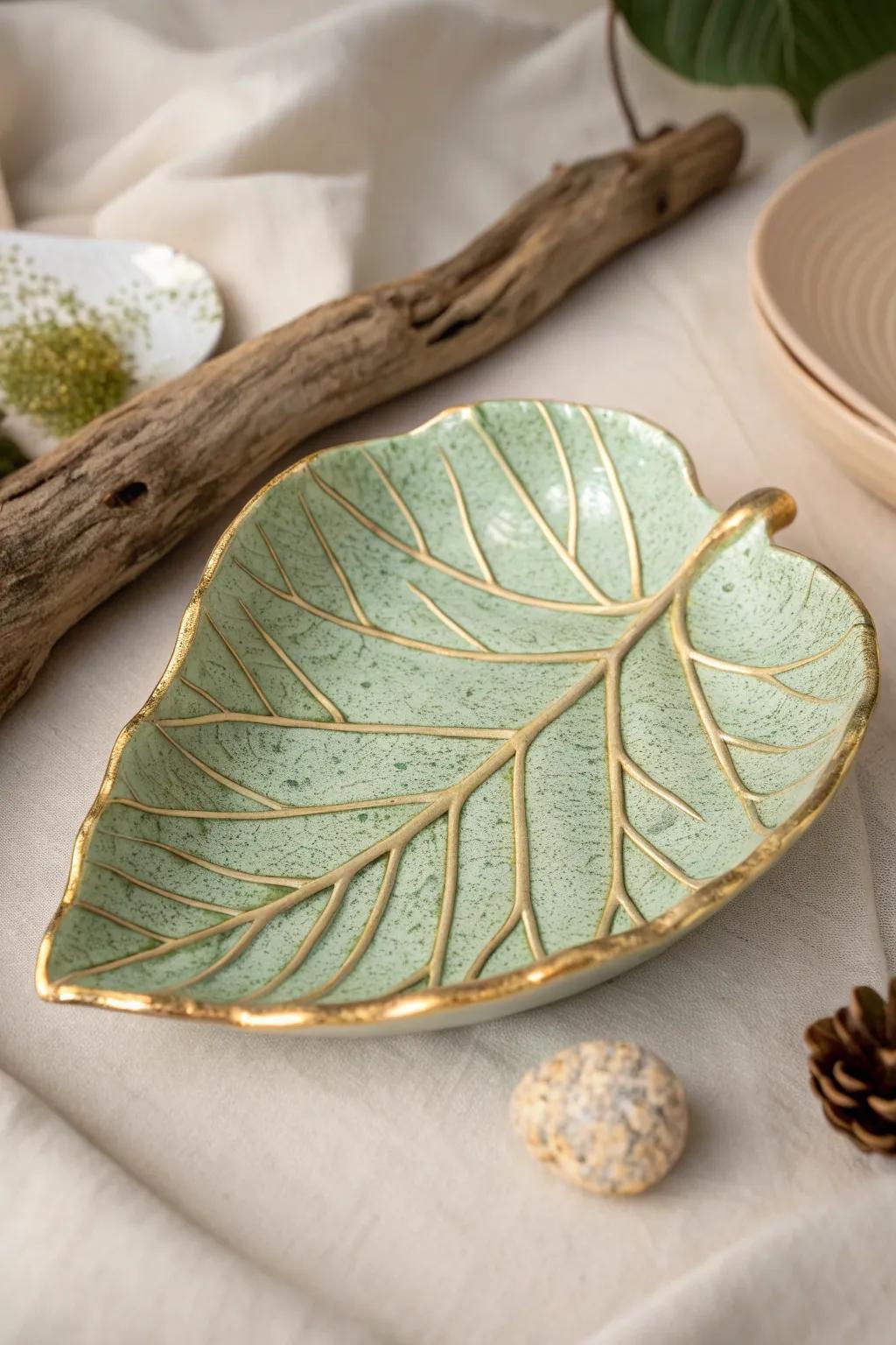 Capture nature's splendor with handcrafted foliage plates, where simplicity meets grace.