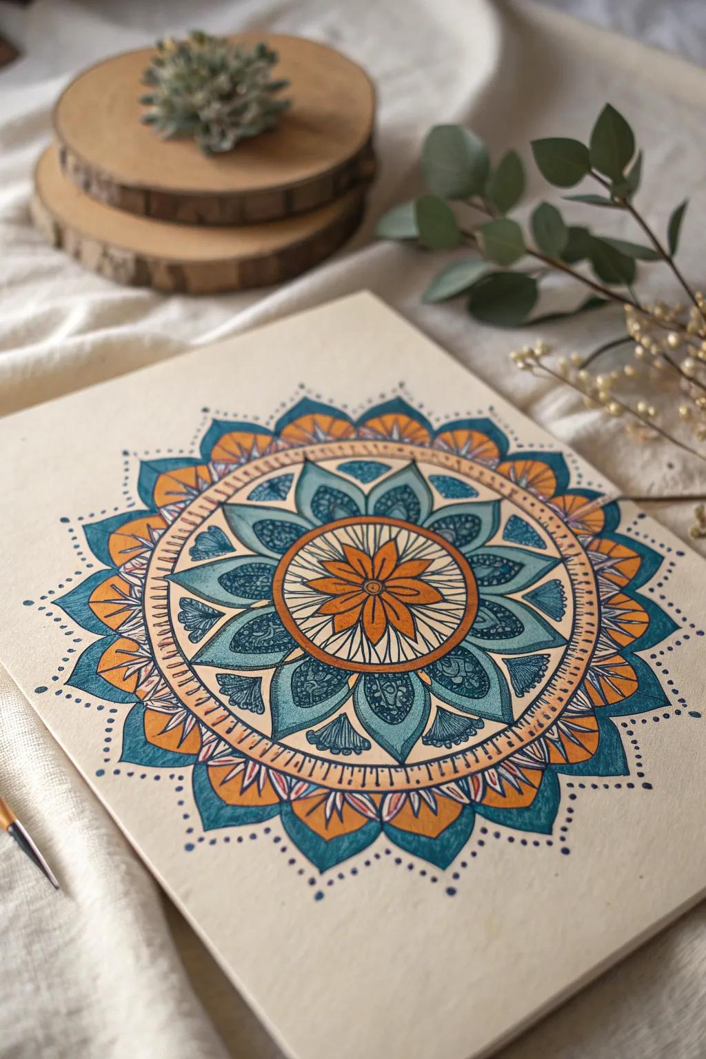 Enter the tranquil realm of geometrical patterns and let your creativity flourish. ✨ #GeometricalPatternsForBeginners #ScandinavianBoho