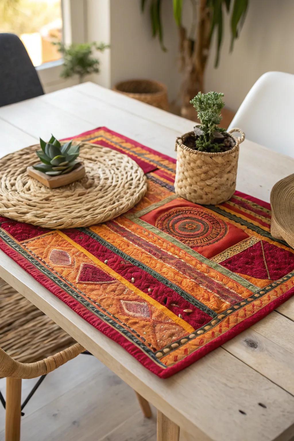 Elevate your dining experience with vibrant ethnic wrap table linens—where sustainability meets style!