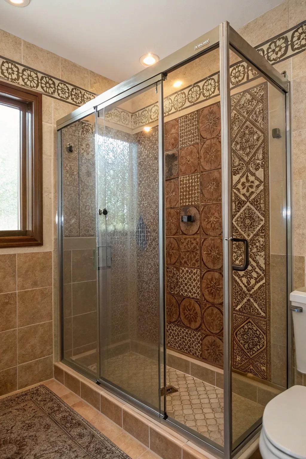 Crystal dividers enable your chocolate tiling to command the spotlight.