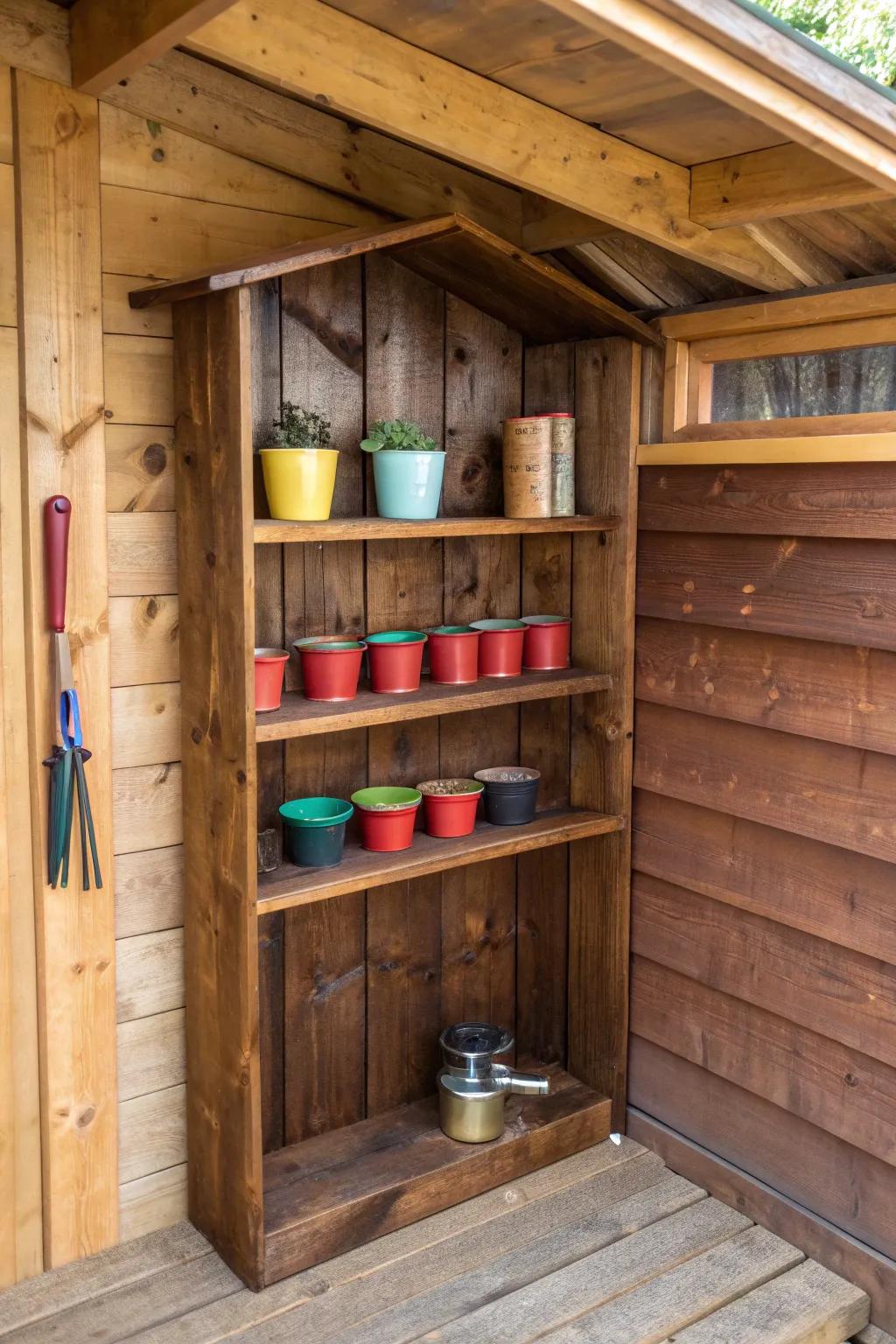 Turn unused corners into stylish storage with expertly made angle shelves.