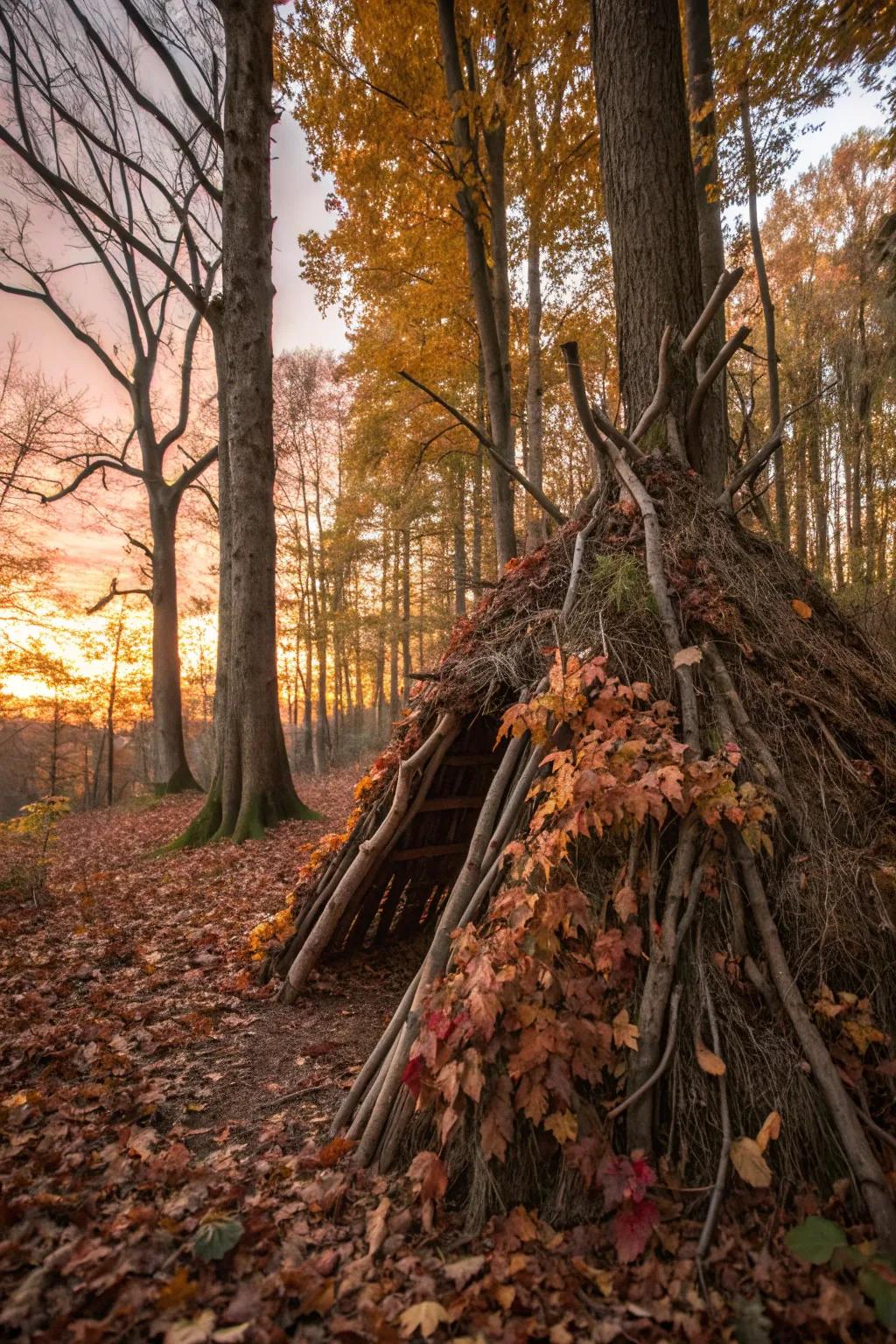 Off-Grid Ingenuity: Discover the Technique of Constructing a Comfortable Forest Bed.