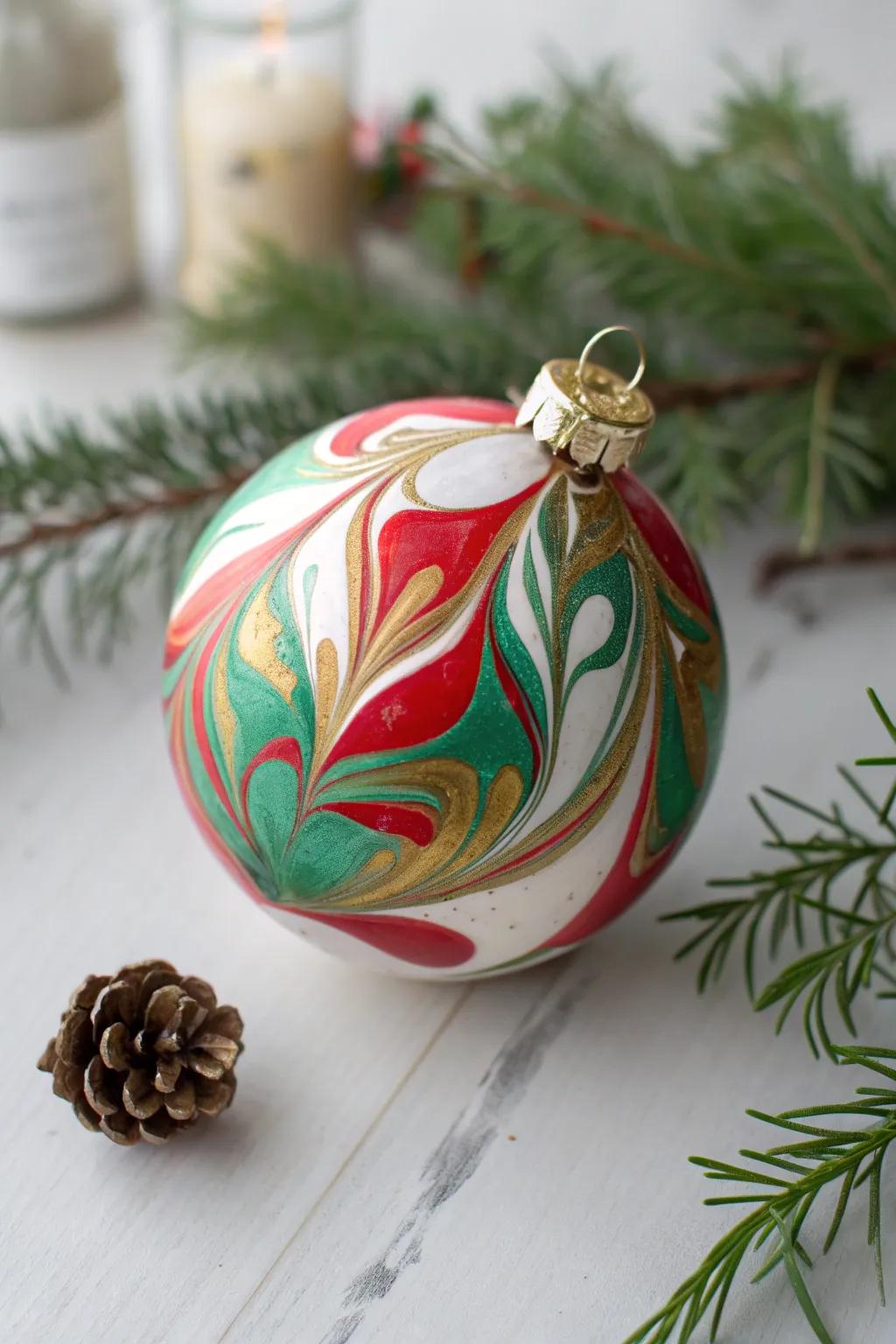 Transform your holiday decor with stunning swirled Christmas ornaments—simple, elegant, and full of festive charm!