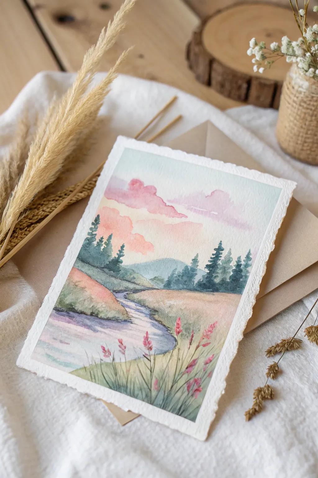 Entice with a stroke of artistry: Quaint Watercolor Canvases for an unforgettable ethereal statement.