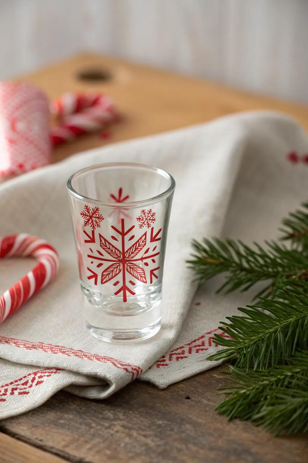 Celebrate in grandeur with these festive small glasses—perfect for gifting or imparting cheer to your Yuletide gatherings!