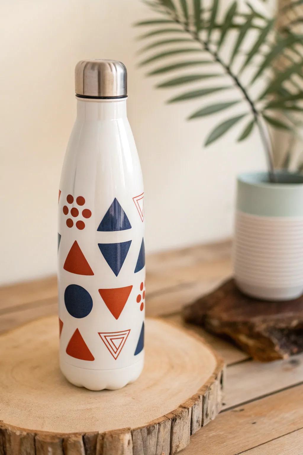 Enhance your hydration through understated geometrical allure — where simplicity converges with bold panache.