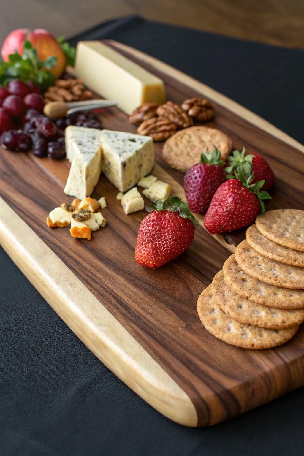 Uplift your hosting prowess with a flexible serving board, seamlessly merging utility and artistic merit.
