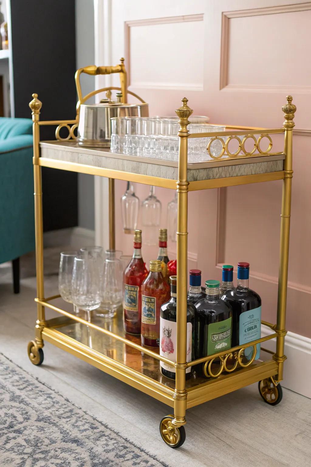 Breathe renewed vitality into nostalgic charm with this stunning DIY drinks trolley metamorphosis.