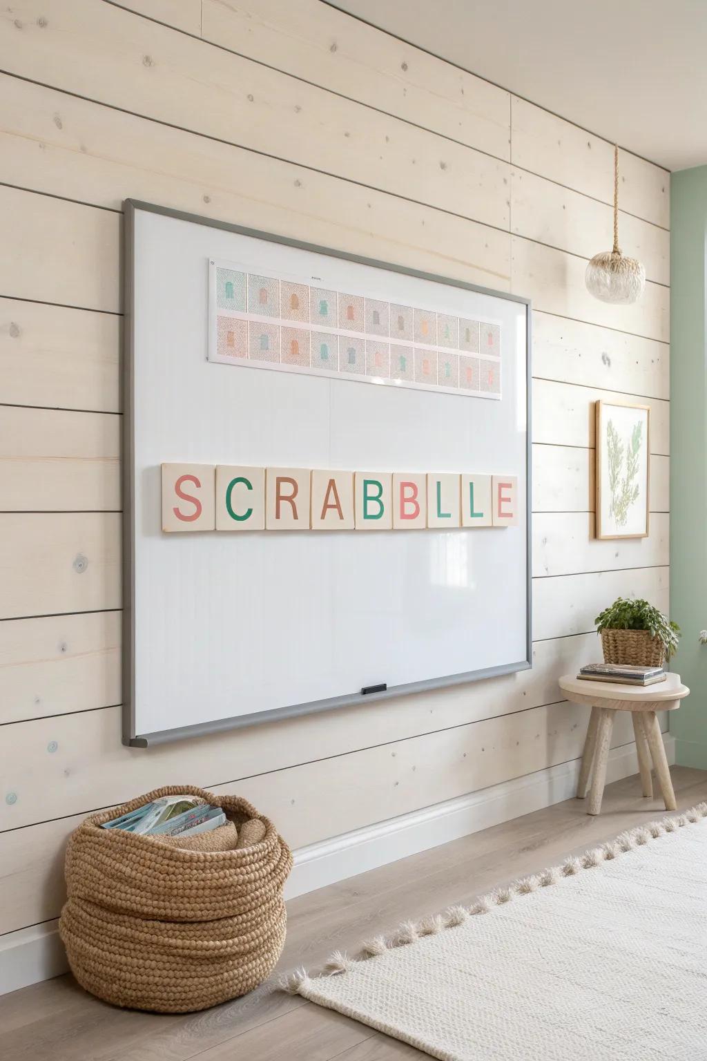 Take your game evenings to the next level with this beautiful oversized dry erase Word Building board—where ease comes together with fun!