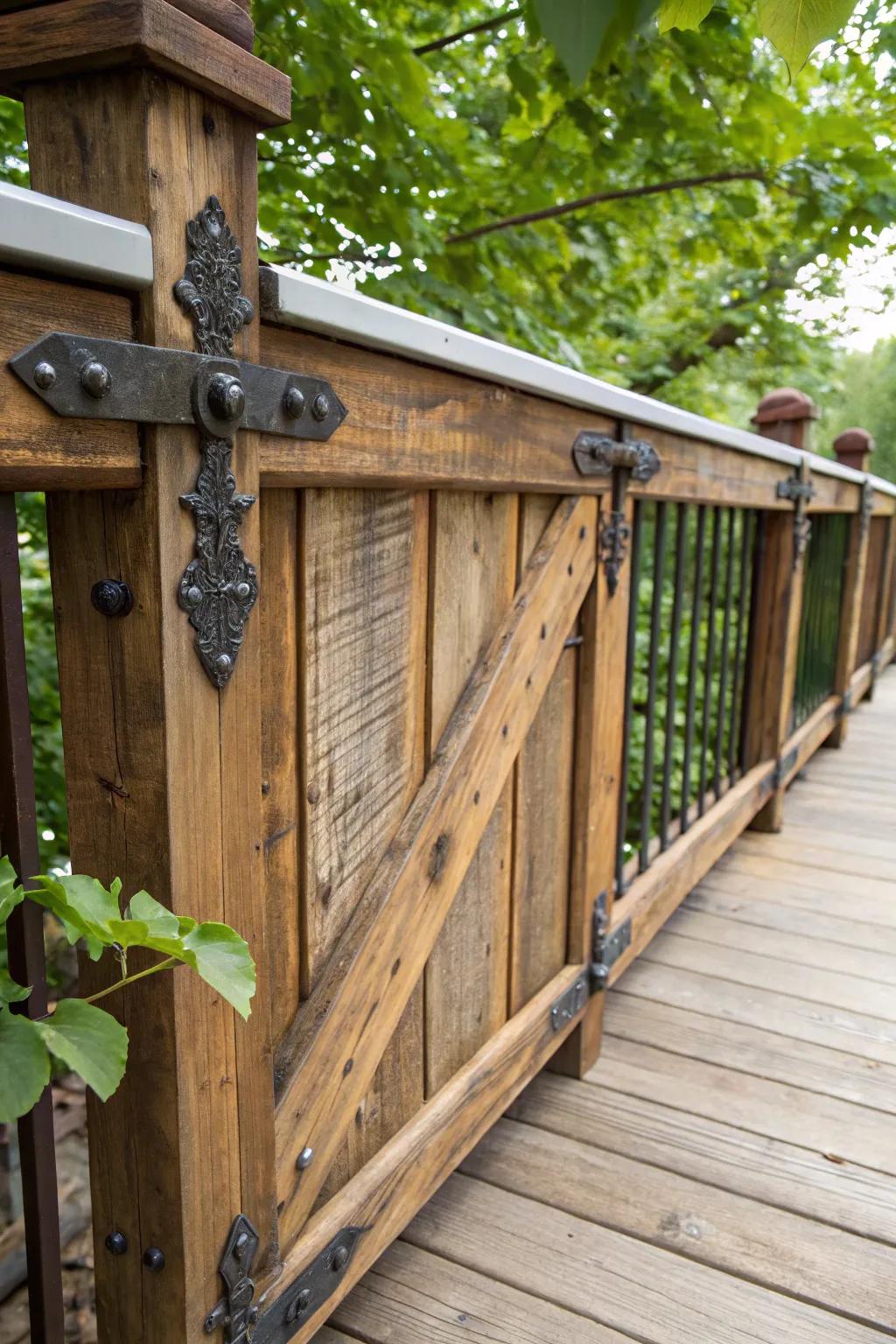 Convert your area with the country beauty of upcycled stable wood railing.