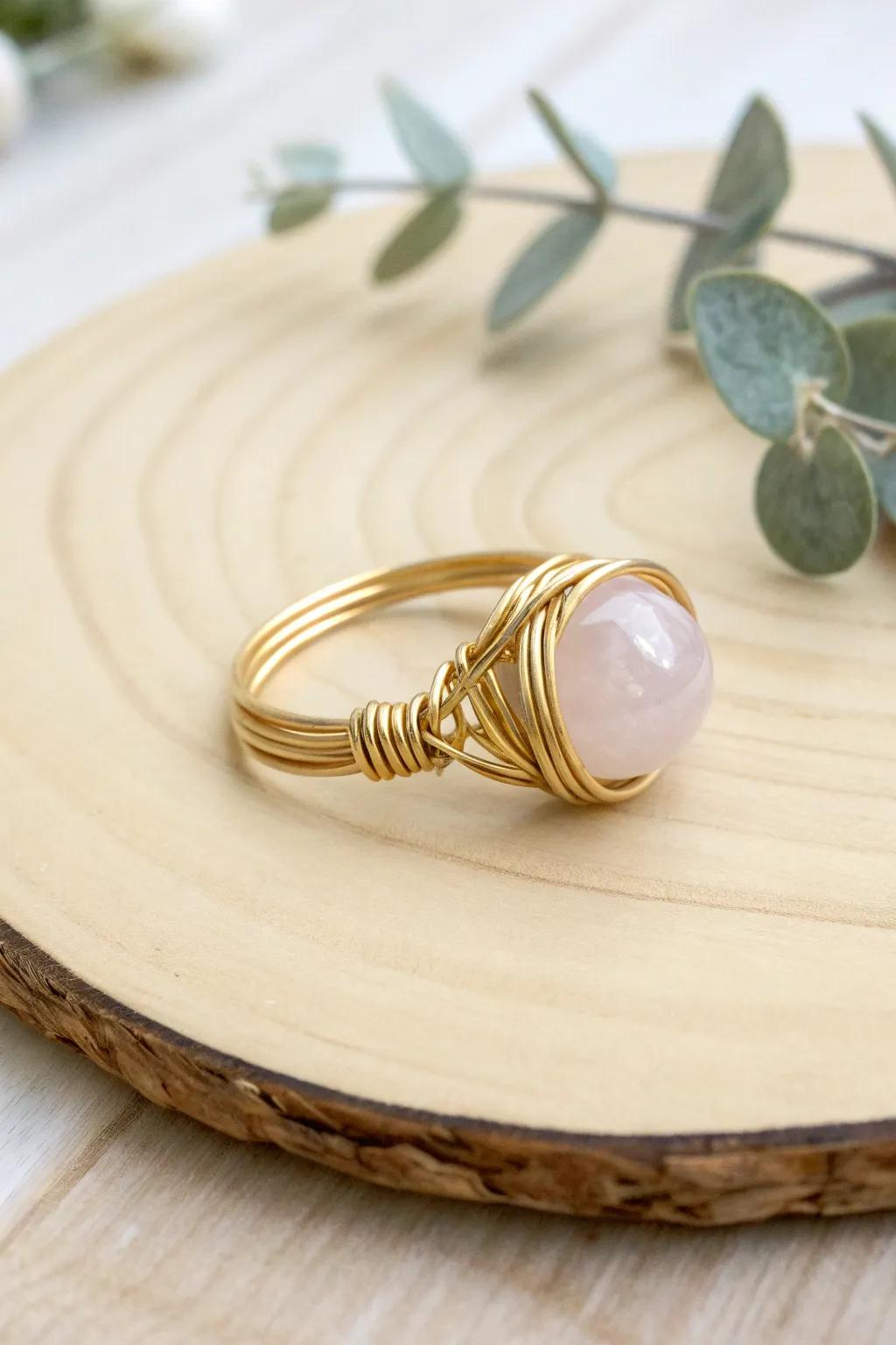 Artisanal refinement: Discover the allure of rings adorned with wire.