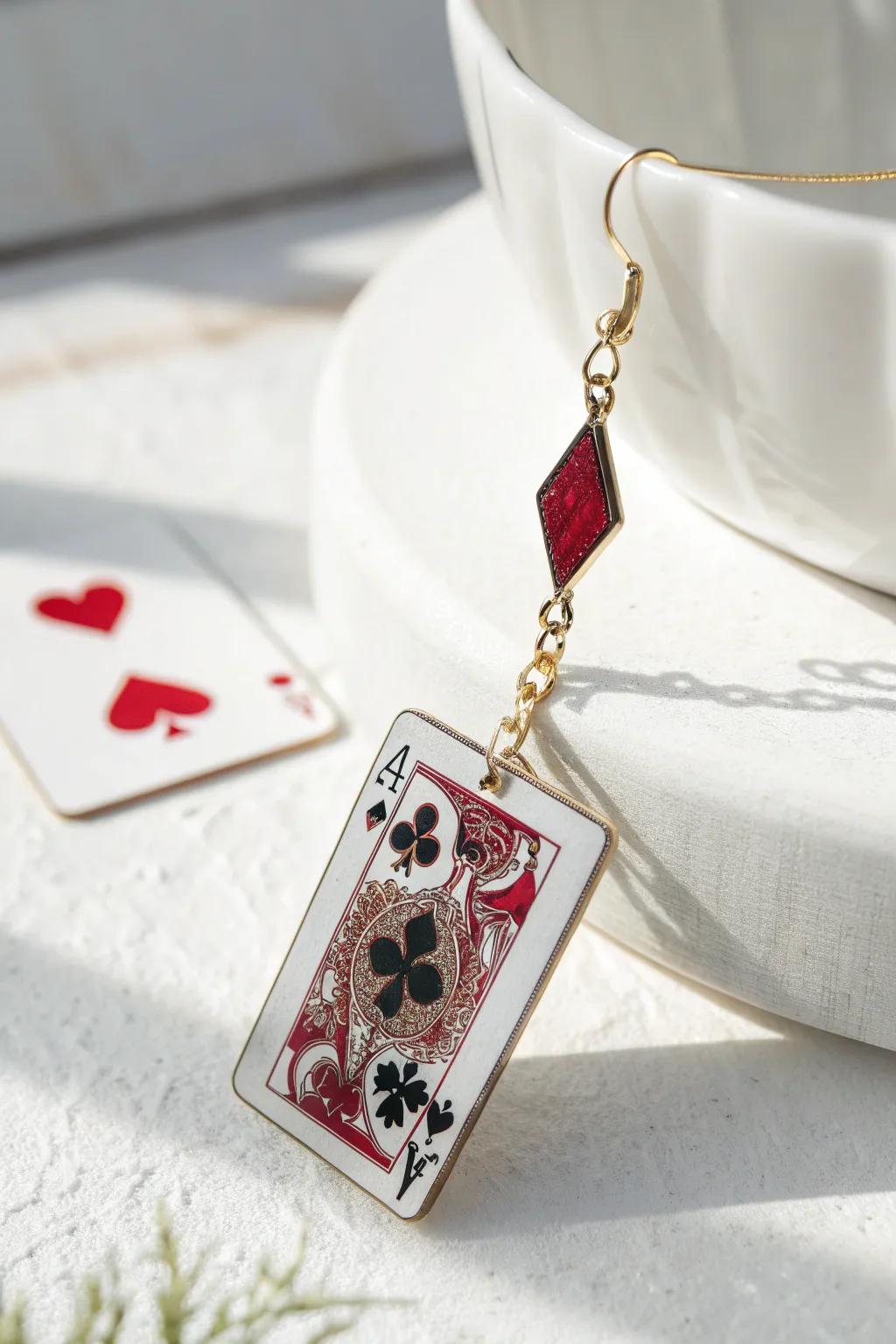 Ace your style with meticulously crafted playing card jewelry!
