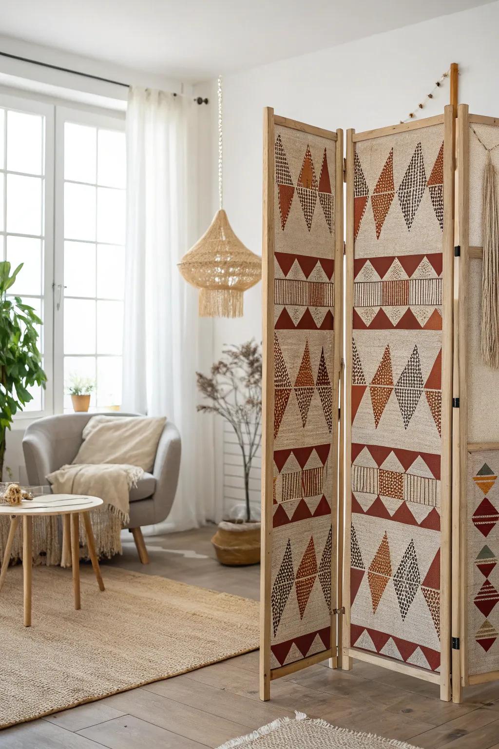Transform your setting with a dash of elegance and daring designs. #DIYRoomDivider #ScandinavianBoho