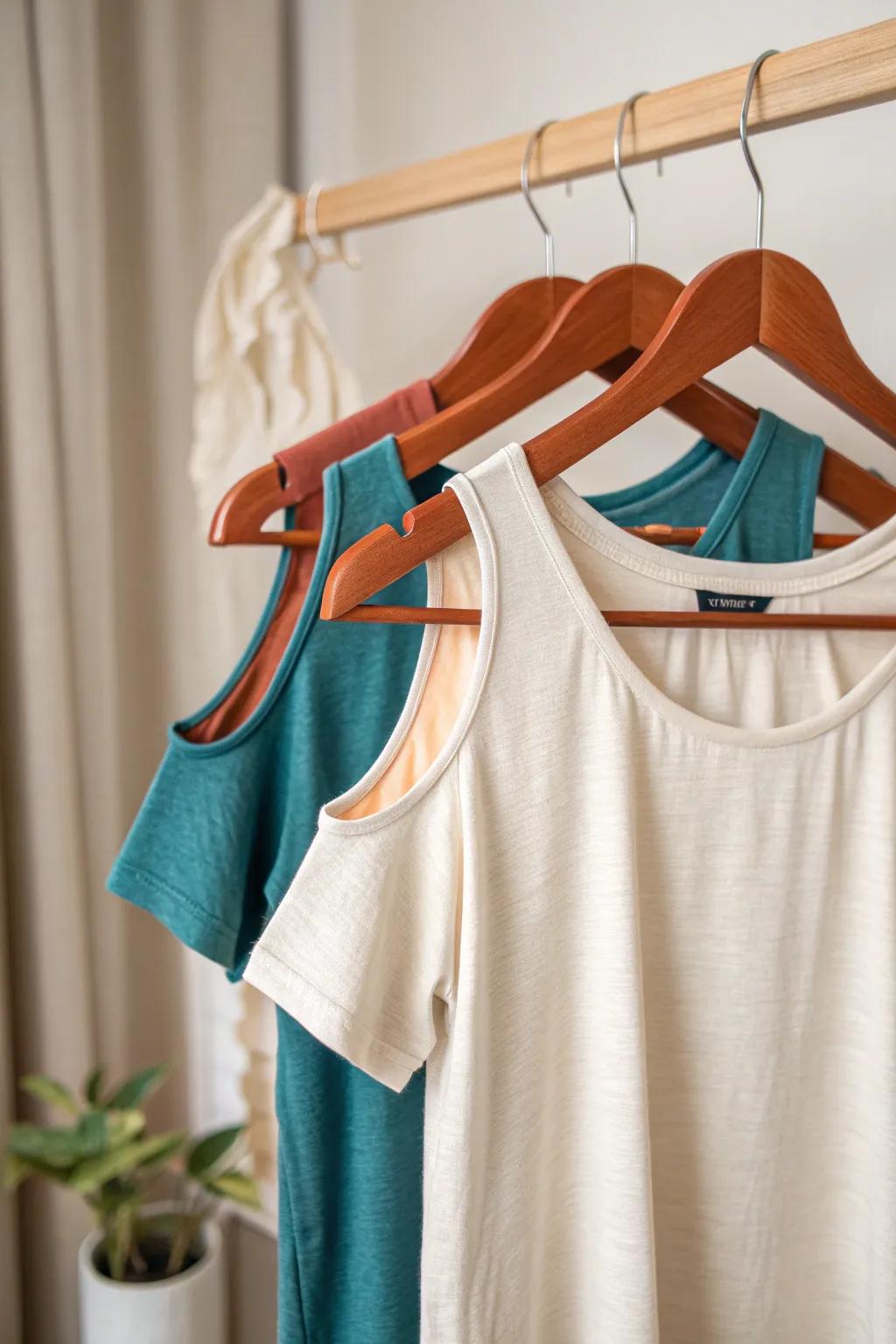 Elevate your relaxed style with an elegant cut-out shoulder tee, the perfect blend of ease and modern appeal.