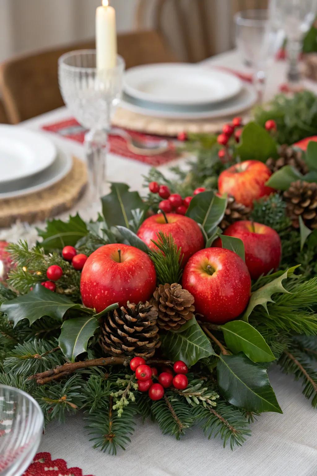 A timeless blend of red and green fashions a joyous, time-honored feel.