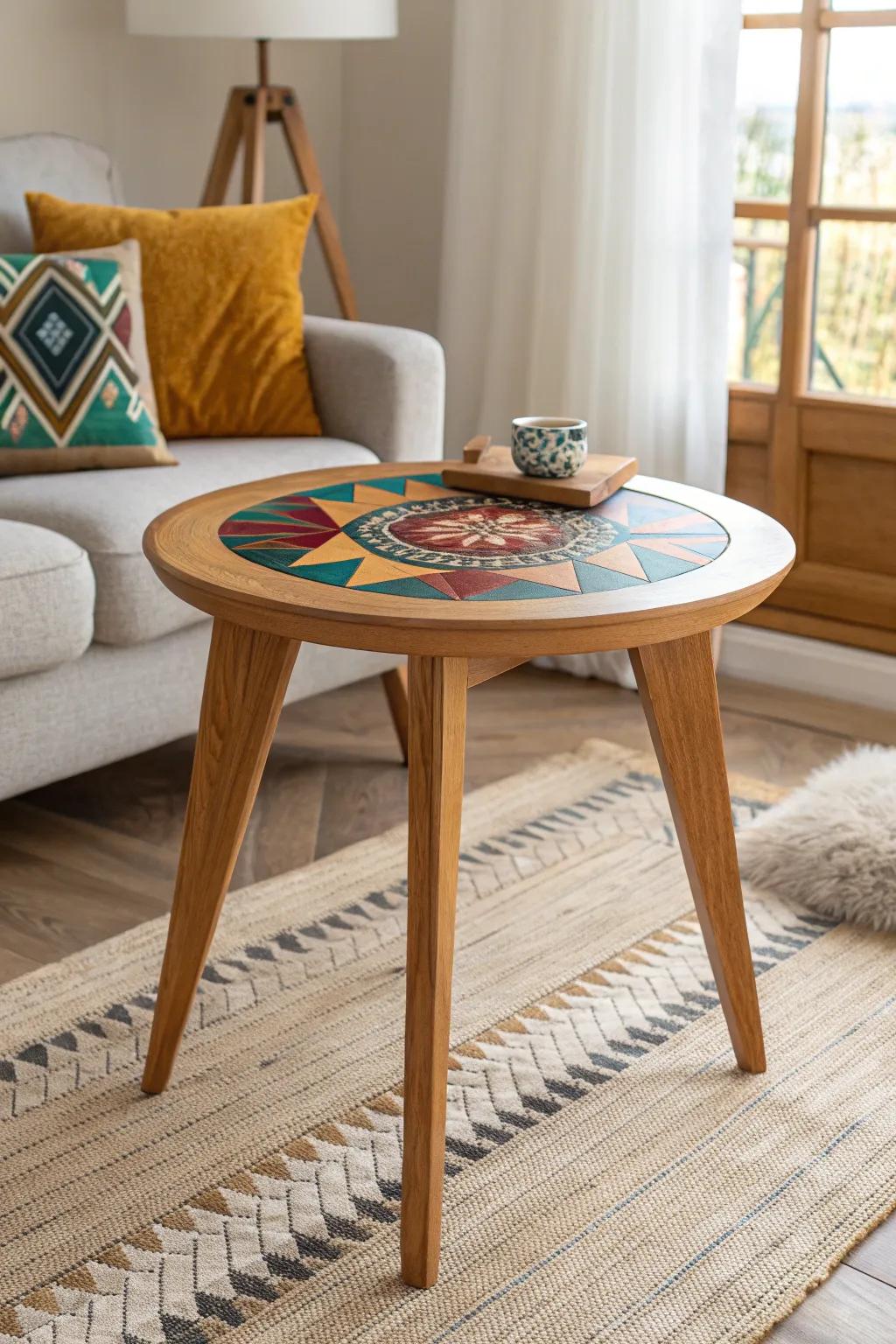 Bestow upon your end table a rejuvenated, playful twist through striking bohemian decals, guaranteeing an instant style enhancement!