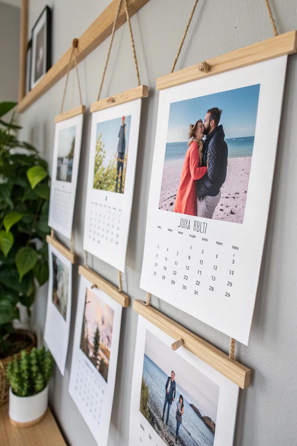 Immortalize your year through vivid recollections using this bespoke photo timeline, blending minimalist sophistication with daring, joyful moments.