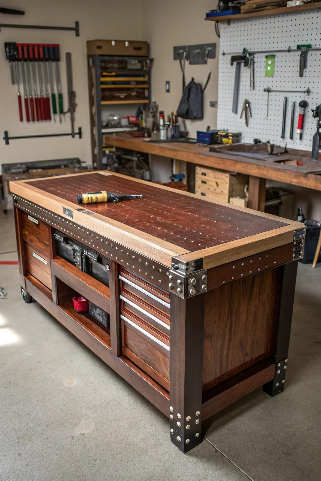 Improve your projects with a flexible modular workstation, the cornerstone of any craftsman's garage.