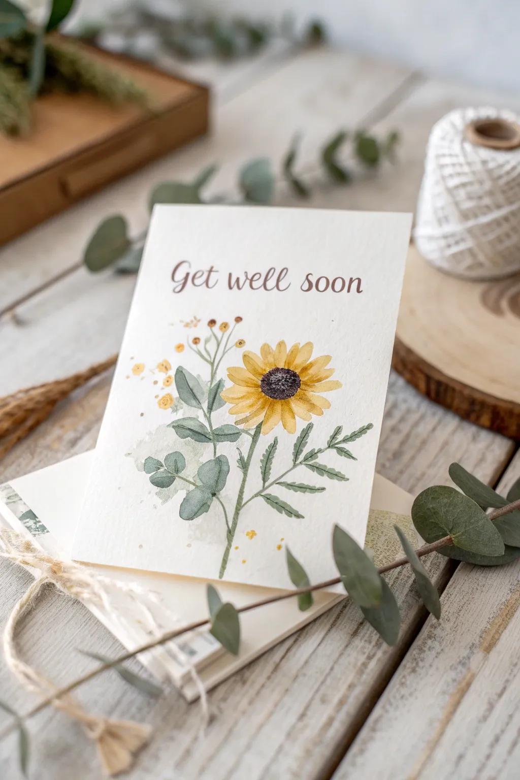 Send healing vibes with a hint of nature's elegance. 🌻✨