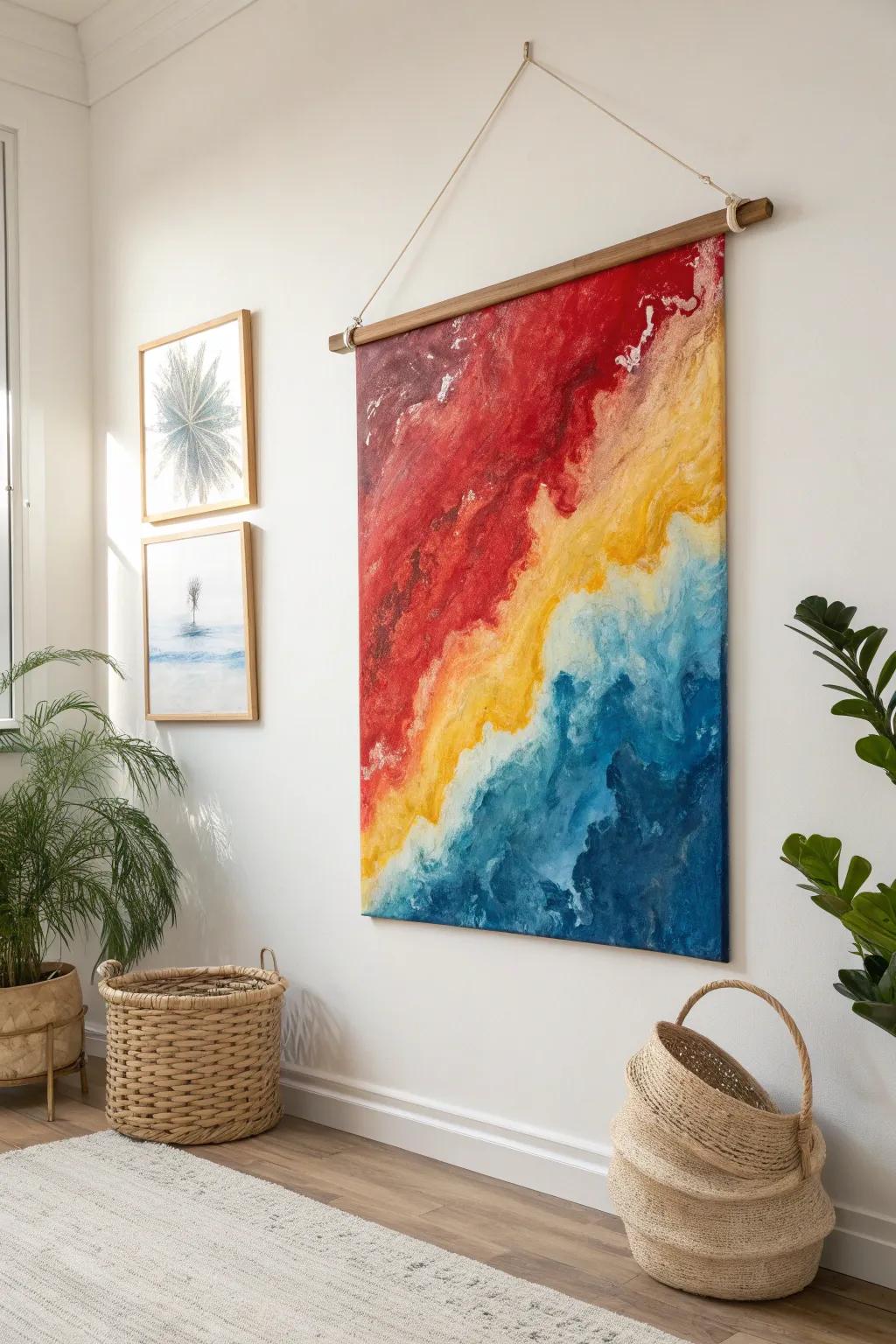 Imbue your area with the daring elegance of non-representational gradients, where vibrant colors encounter minimalist design.