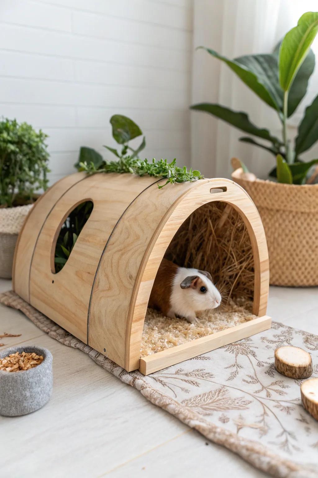 Explore with Elegance: A Stylish Passage Shelter for Your Guinea Pigs!