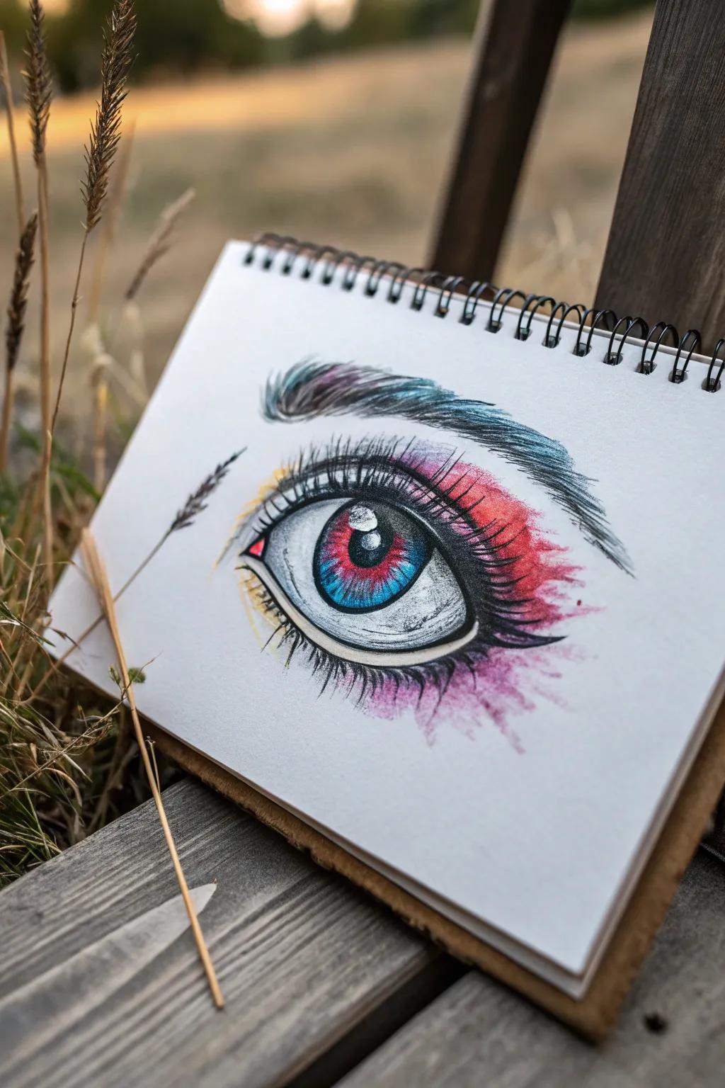 Plunge into the depths of sentiment with a solitary, articulate eye that narrates a story.