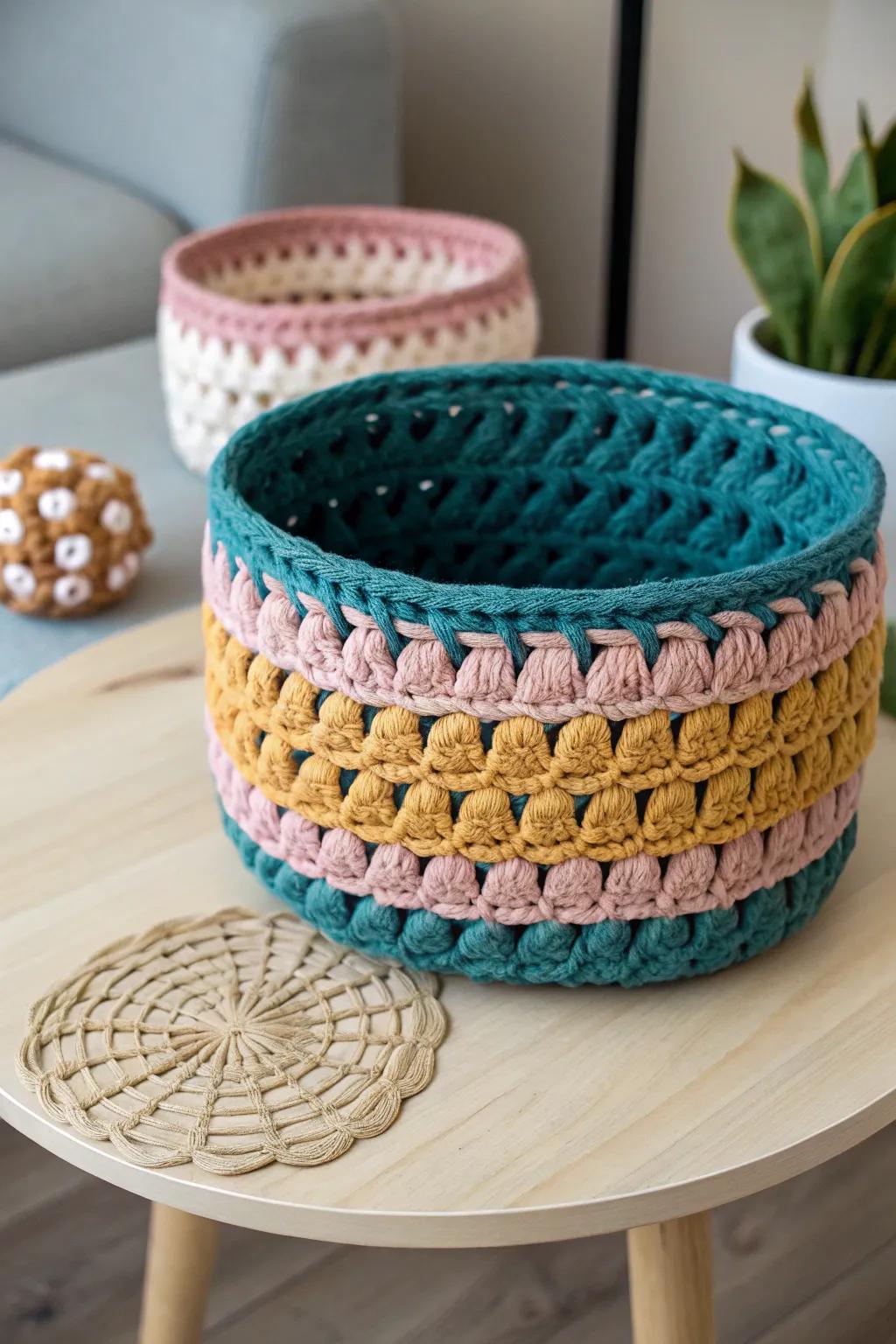 Elevate your Easter ornamentation with a self-made interwoven basket — where striking hues merge with minimalism and innate splendor.