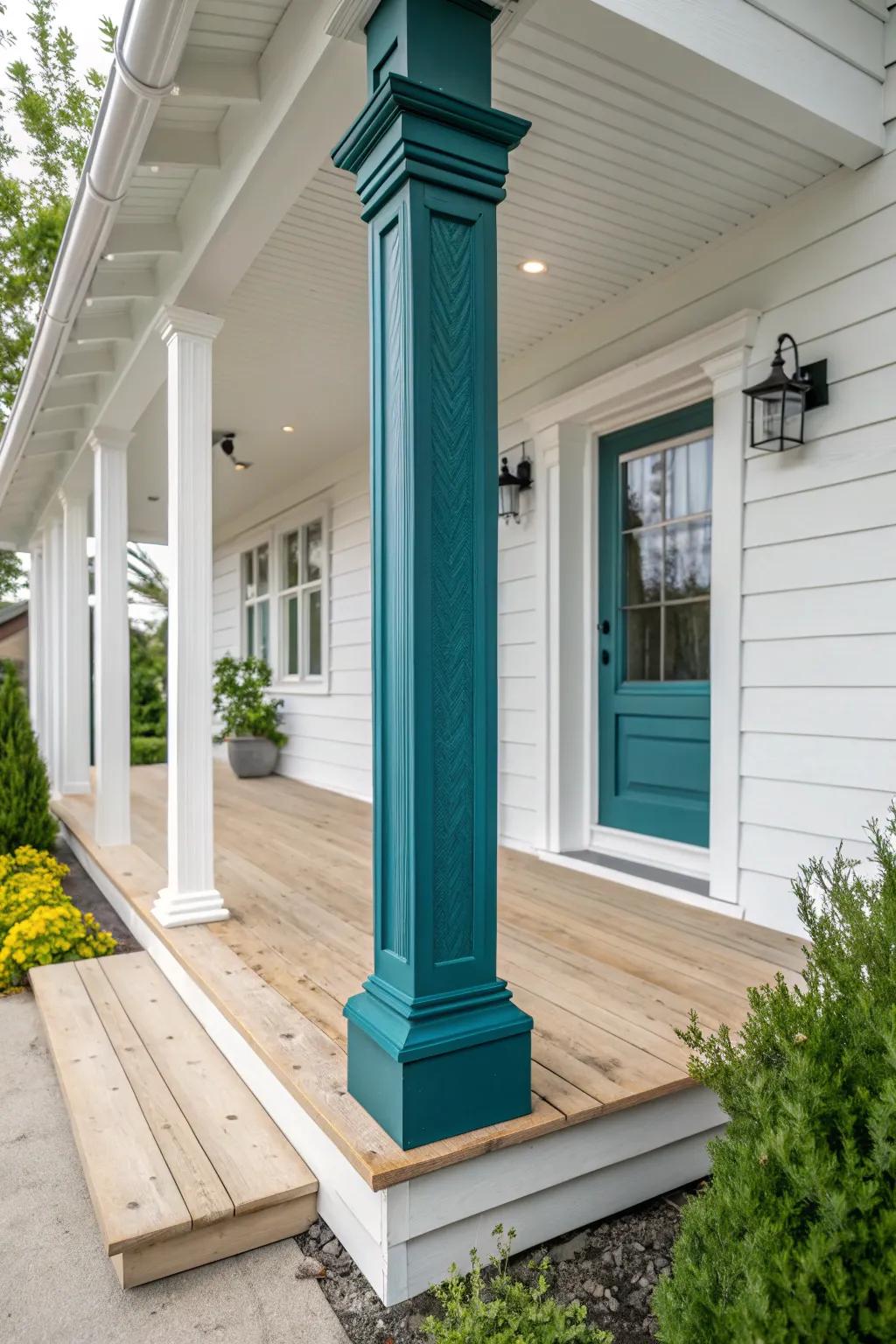 Revamp your porch with a daring splash of pigment, crafting a statement at every glance!