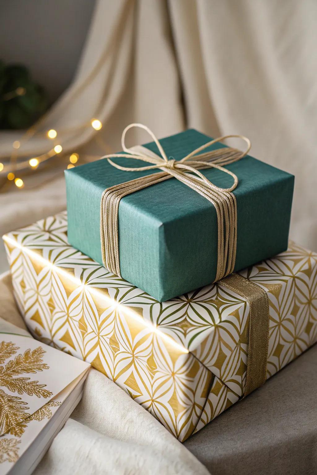 Improve your gift-giving method with tiered opulent wrapping. Uncomplicated yet striking!