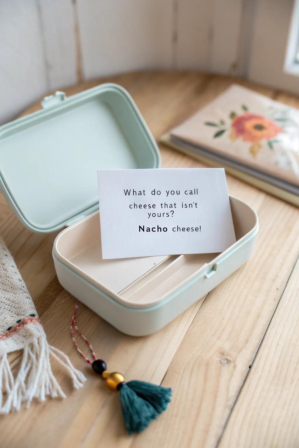 Brighten their lunchtime with a delightful pun! #LunchBoxLove #ScandiBoho