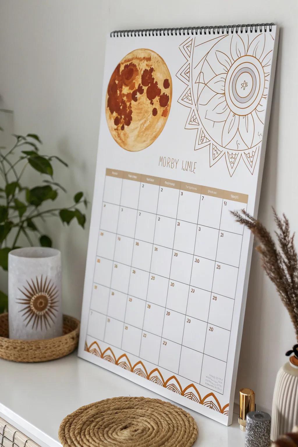 Embrace November's abundance with a Full Moon planner that marries simplicity and natural beauty.