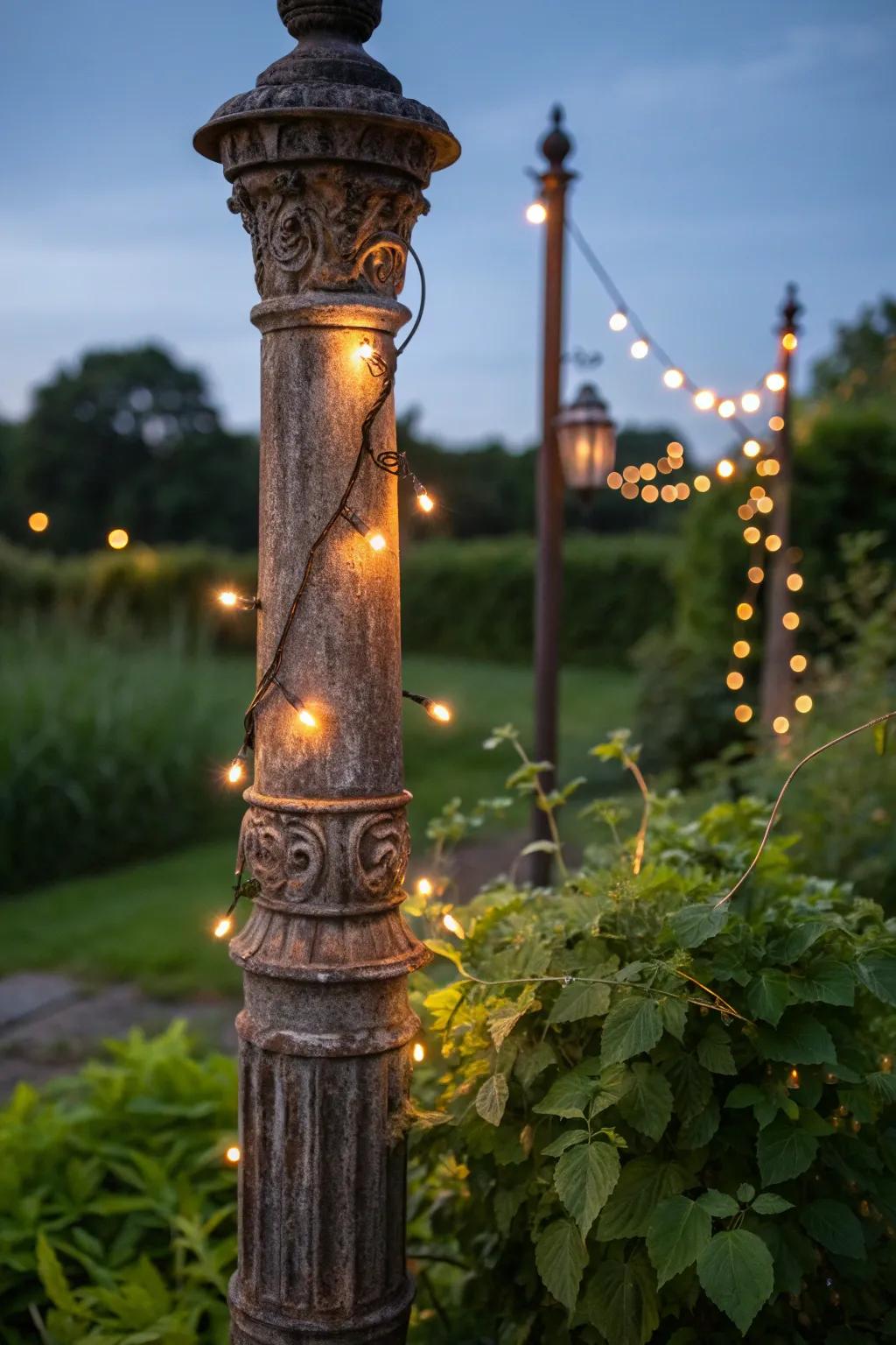 Evolve your garden into an enchanted retreat, accentuated by twinkling illumination decor.