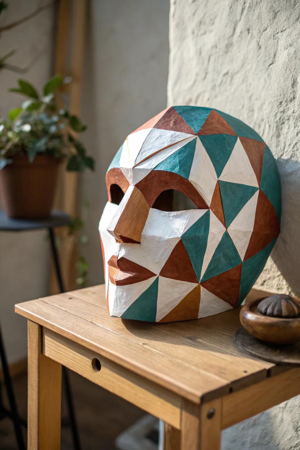 Elegant simplicity meets modern artistry in this stunning understated molding compound mask design.