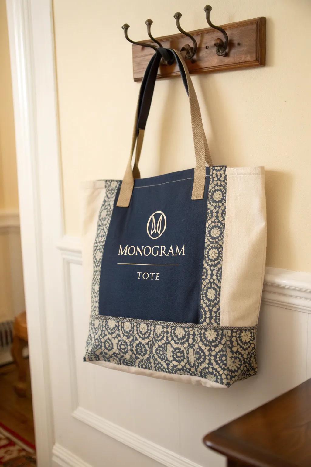 Refine your style with a personalized monogrammed carry-all – the epitome of practicality fused with elegance!