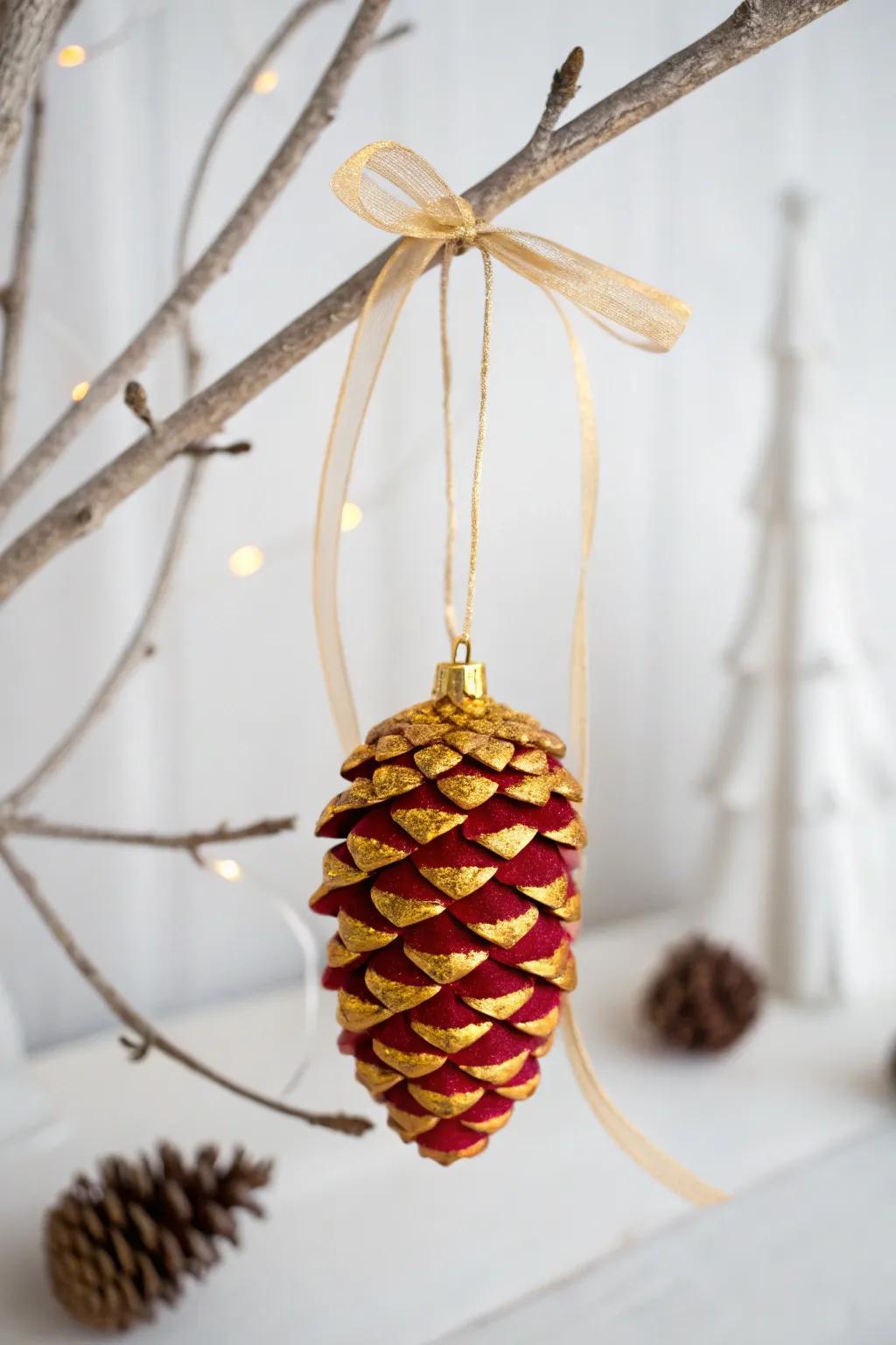 Enhance your festive decor with bespoke pinecone ornaments that harmonize Scandinavian simplicity with Boho charm. 🎄✨