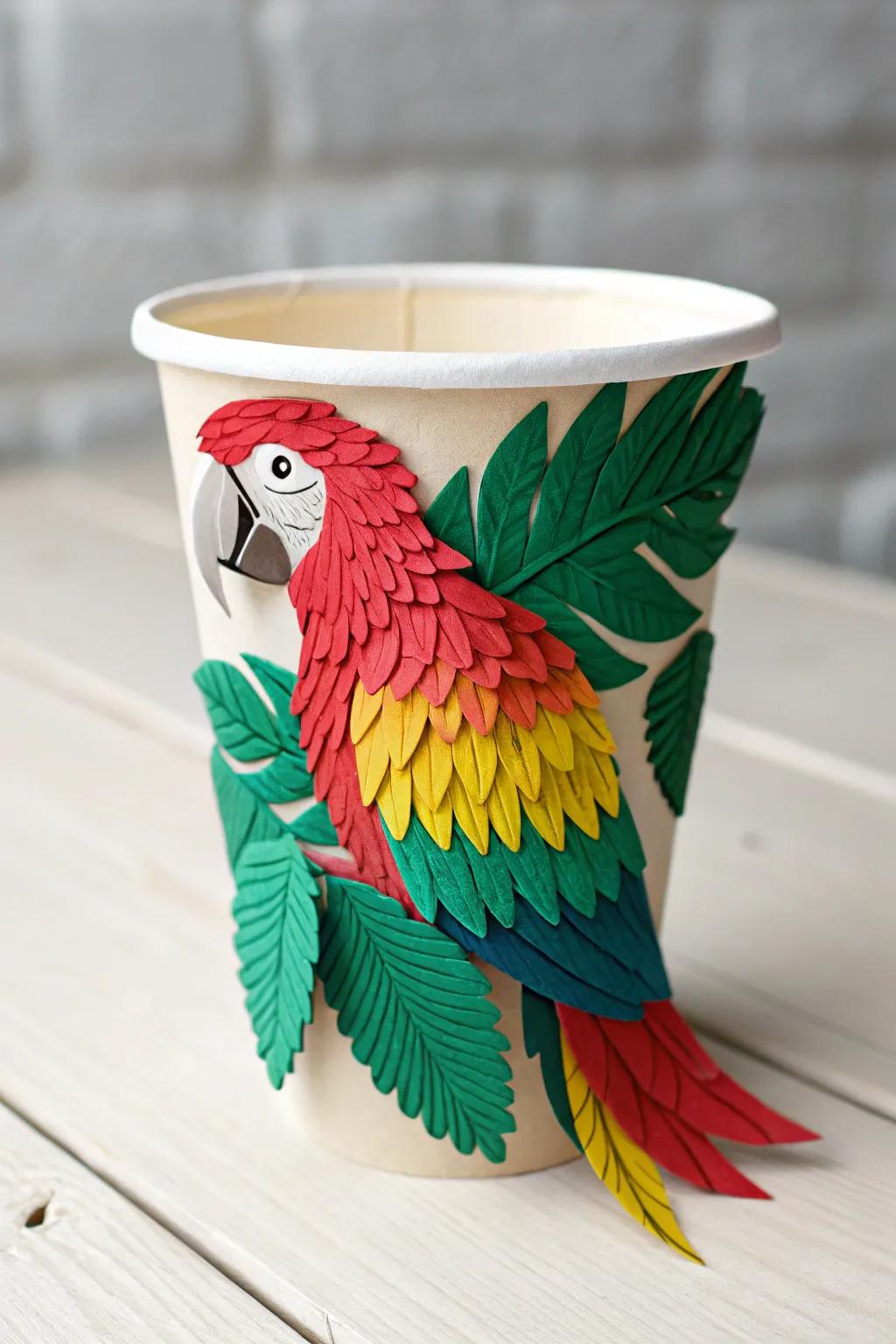 Bestow jubilation upon the diminutive ones with a handcrafted parchment chalice parrot—where simplicity converges with pulsating ingenuity!