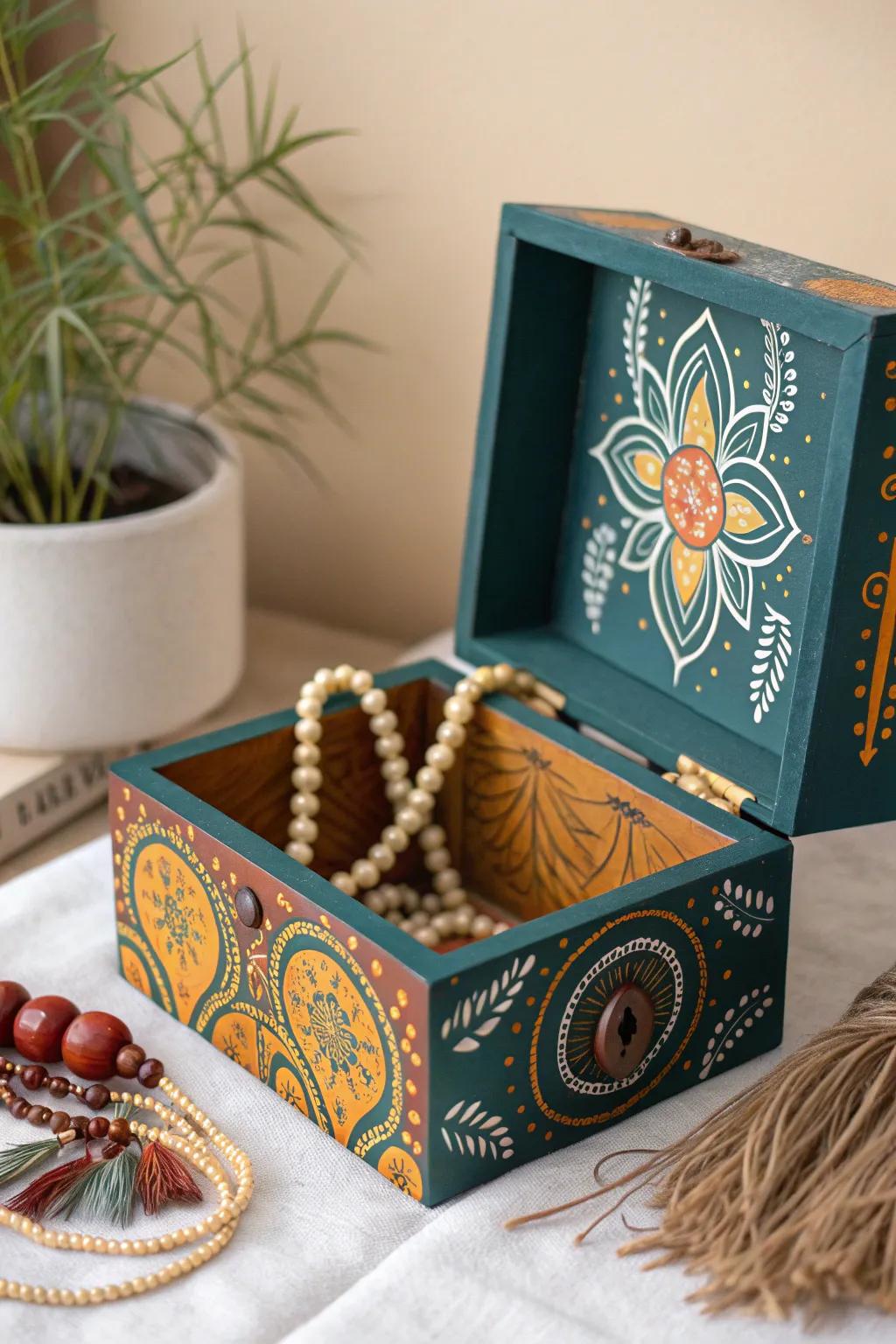 Unlock your imagination with a lively, handcrafted prayer box that combines Scandinavian simplicity and Boho charm.