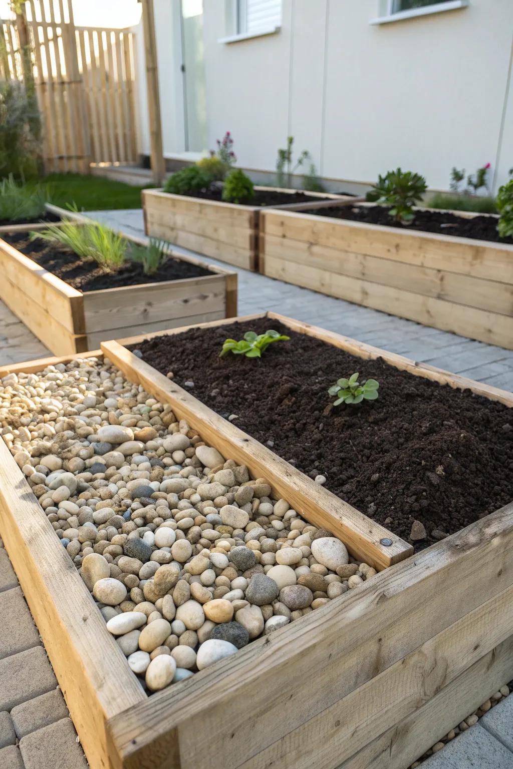 Revitalize your garden with the craftsmanship of earthy stratification: a minimalist's approach to nurturing nature.