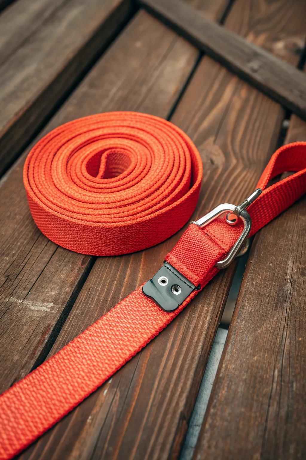 Master the skill of organization with this sophisticated tie-down strap storage system.